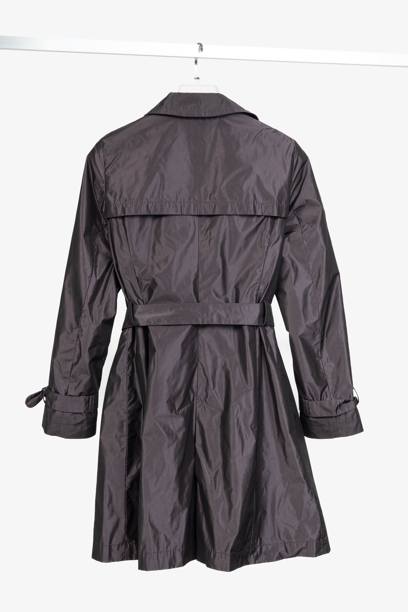 Weekend Max Mara Purple Taffeta Double-Breasted Belted Trench Coat