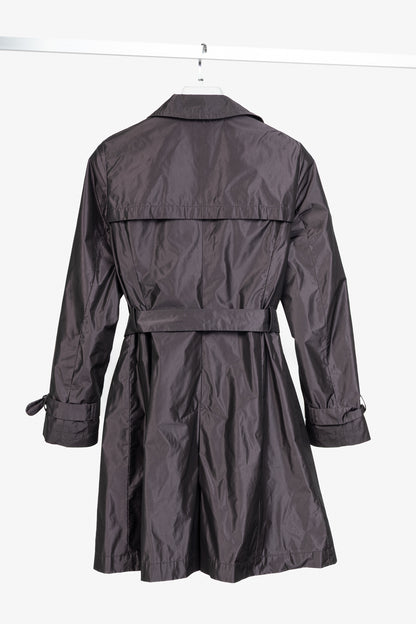 Weekend Max Mara Purple Taffeta Double-Breasted Belted Trench Coat