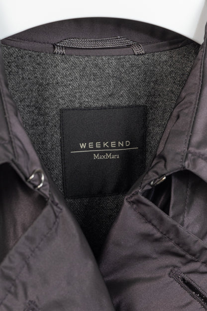 Weekend Max Mara Purple Taffeta Double-Breasted Belted Trench Coat