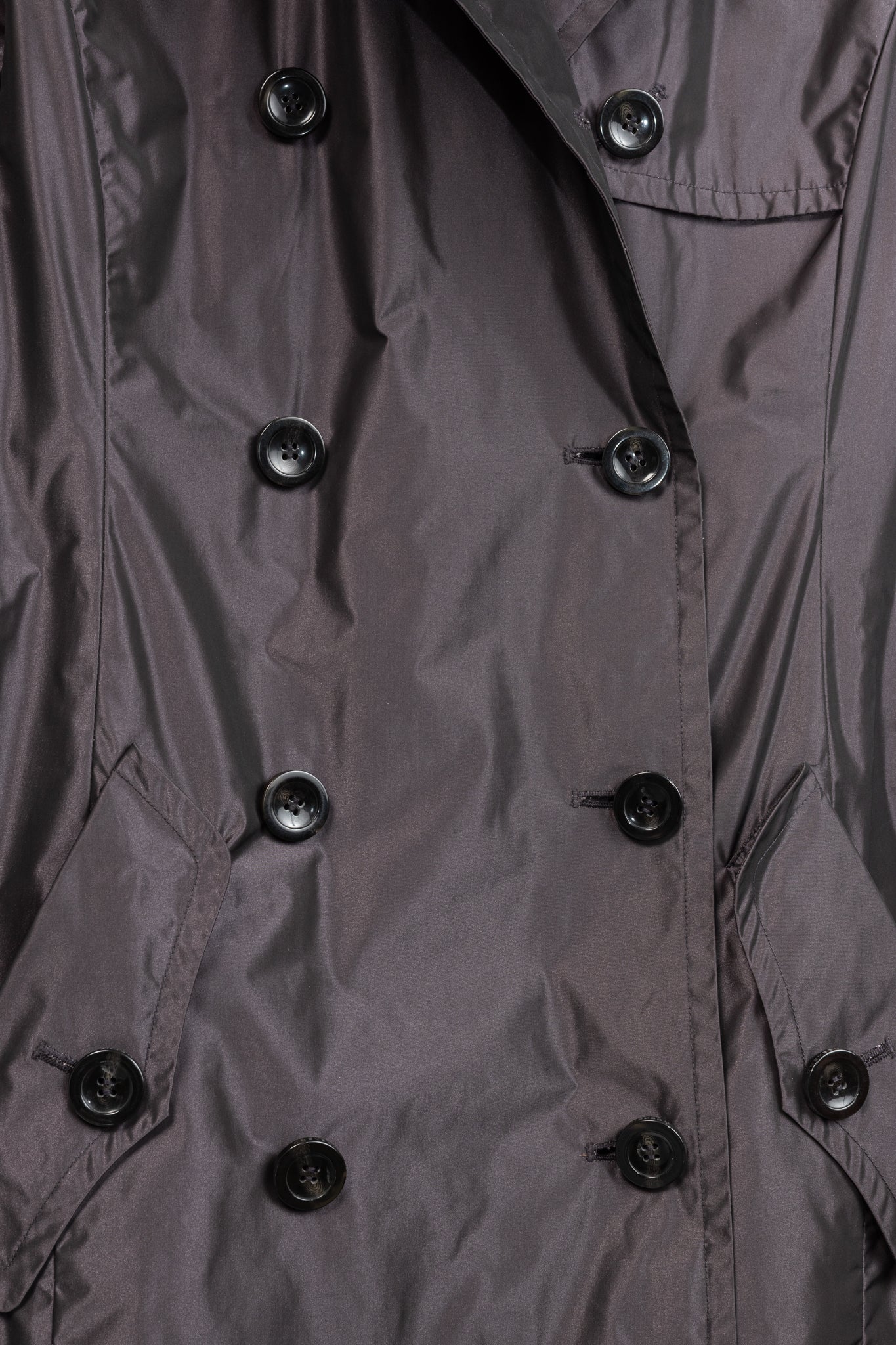 Weekend Max Mara Purple Taffeta Double-Breasted Belted Trench Coat