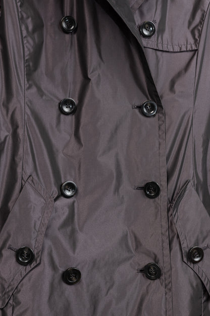 Weekend Max Mara Purple Taffeta Double-Breasted Belted Trench Coat
