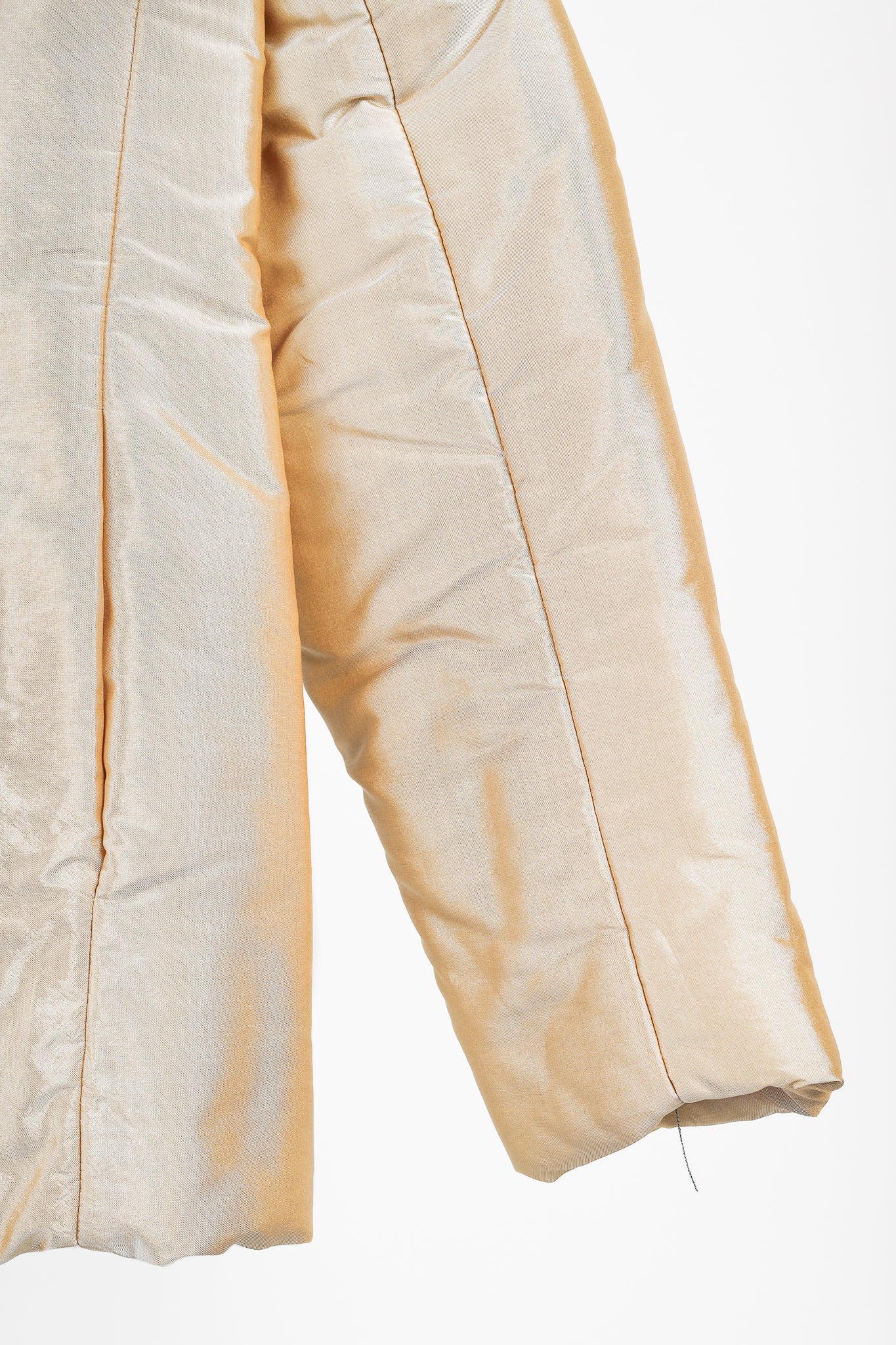 Max Mara Gold Silk-Taffeta Padded Tailored Jacket