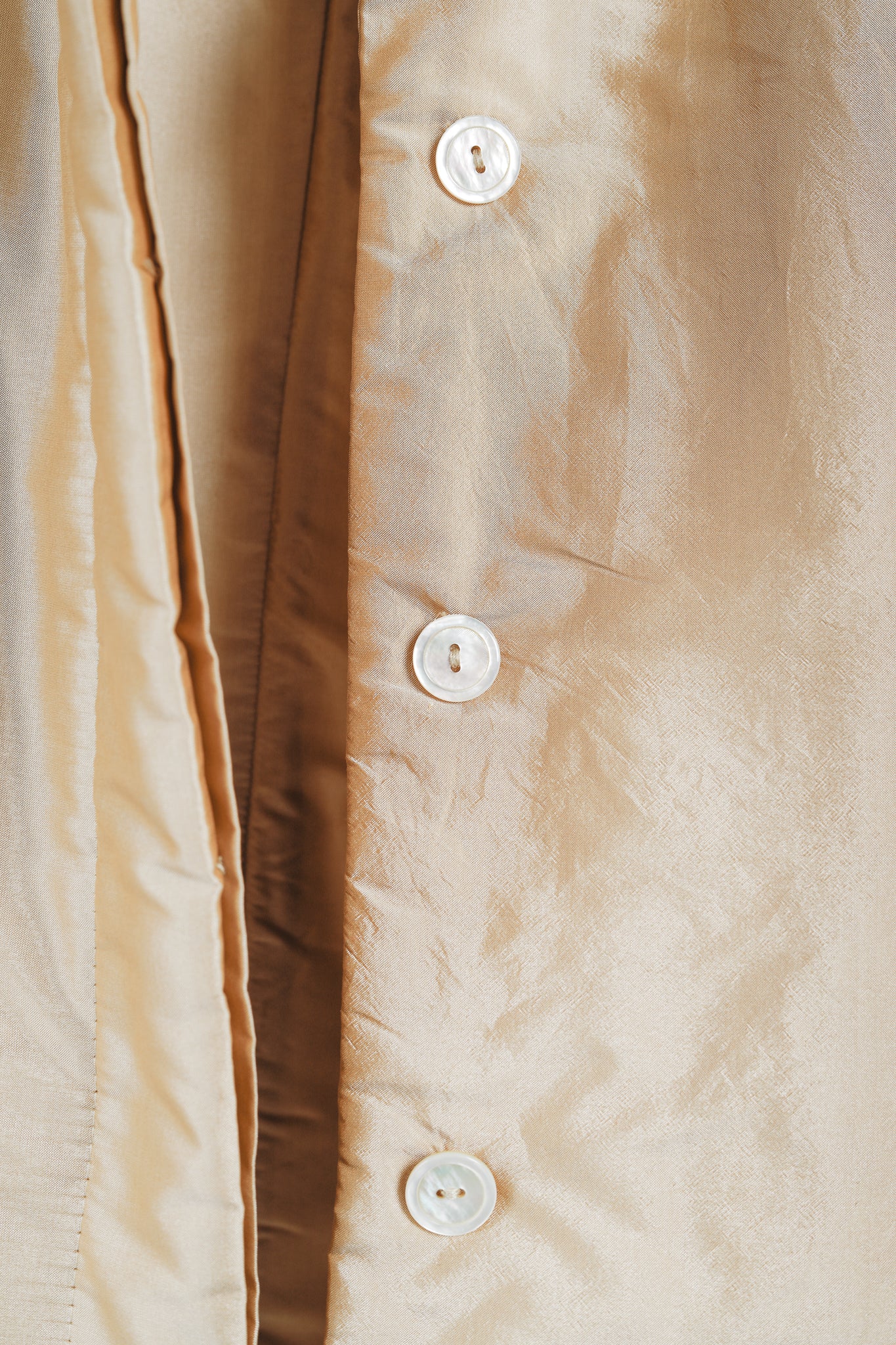 Max Mara Gold Silk-Taffeta Padded Tailored Jacket