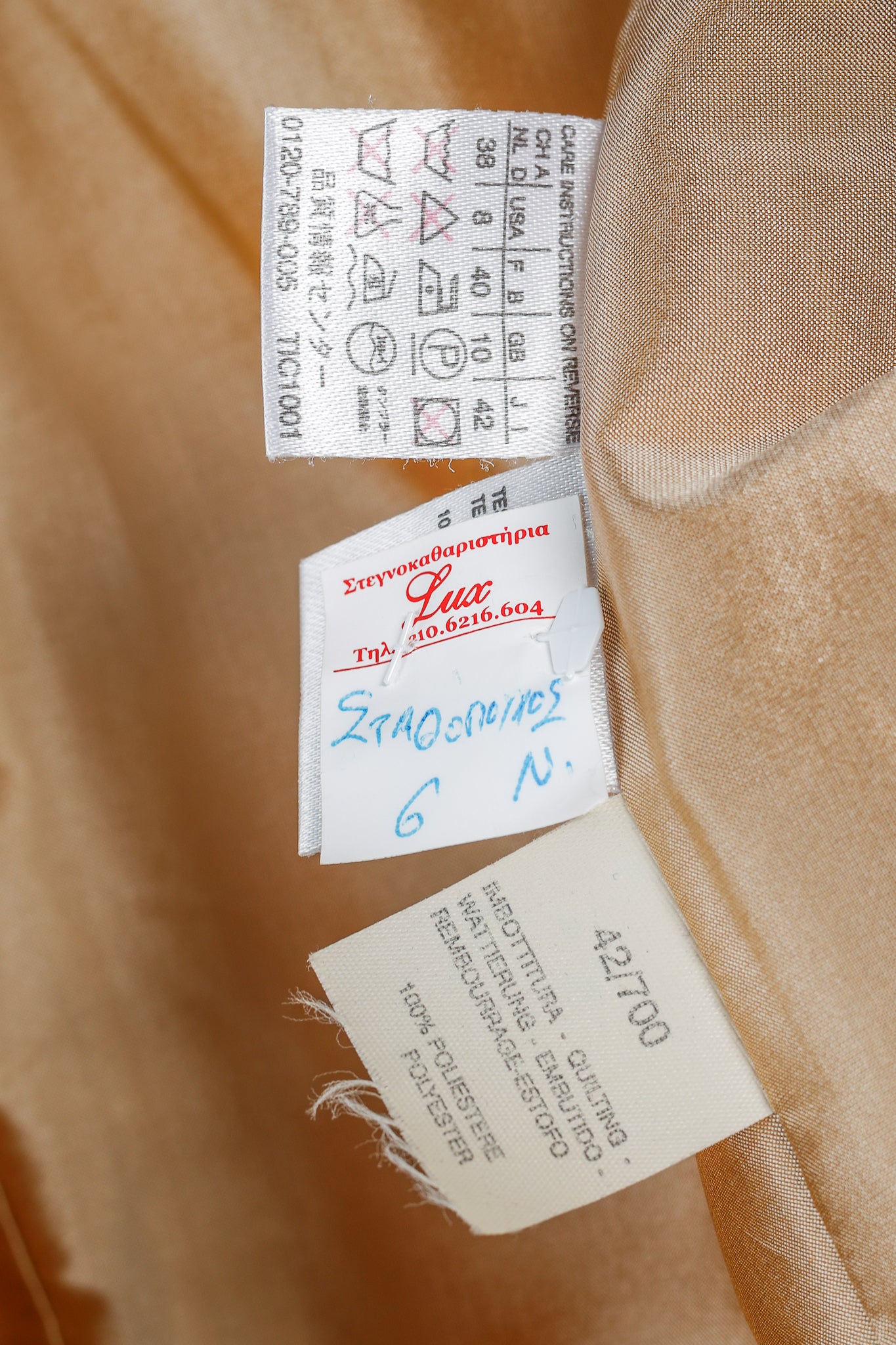 Max Mara Gold Silk-Taffeta Padded Tailored Jacket
