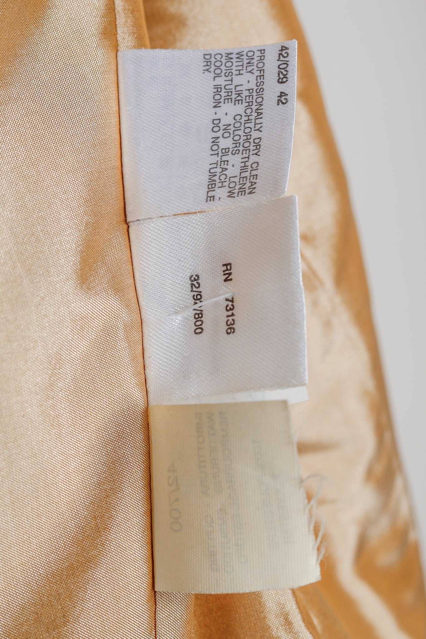 Max Mara Gold Silk-Taffeta Padded Tailored Jacket