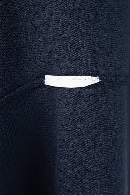 Weekend Max Mara White & Navy Printed Silk & Knit Dress