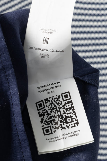 Weekend Max Mara Parole Blue Cotton Knit & Poplin Midi Dress
