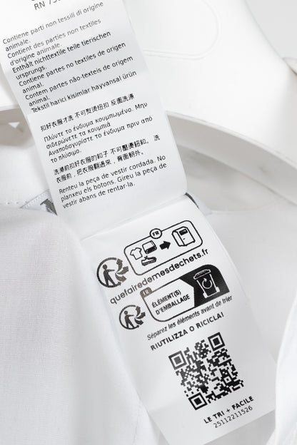 Max Mara SS25 White Cotton-Poplin Belted Midi Dress