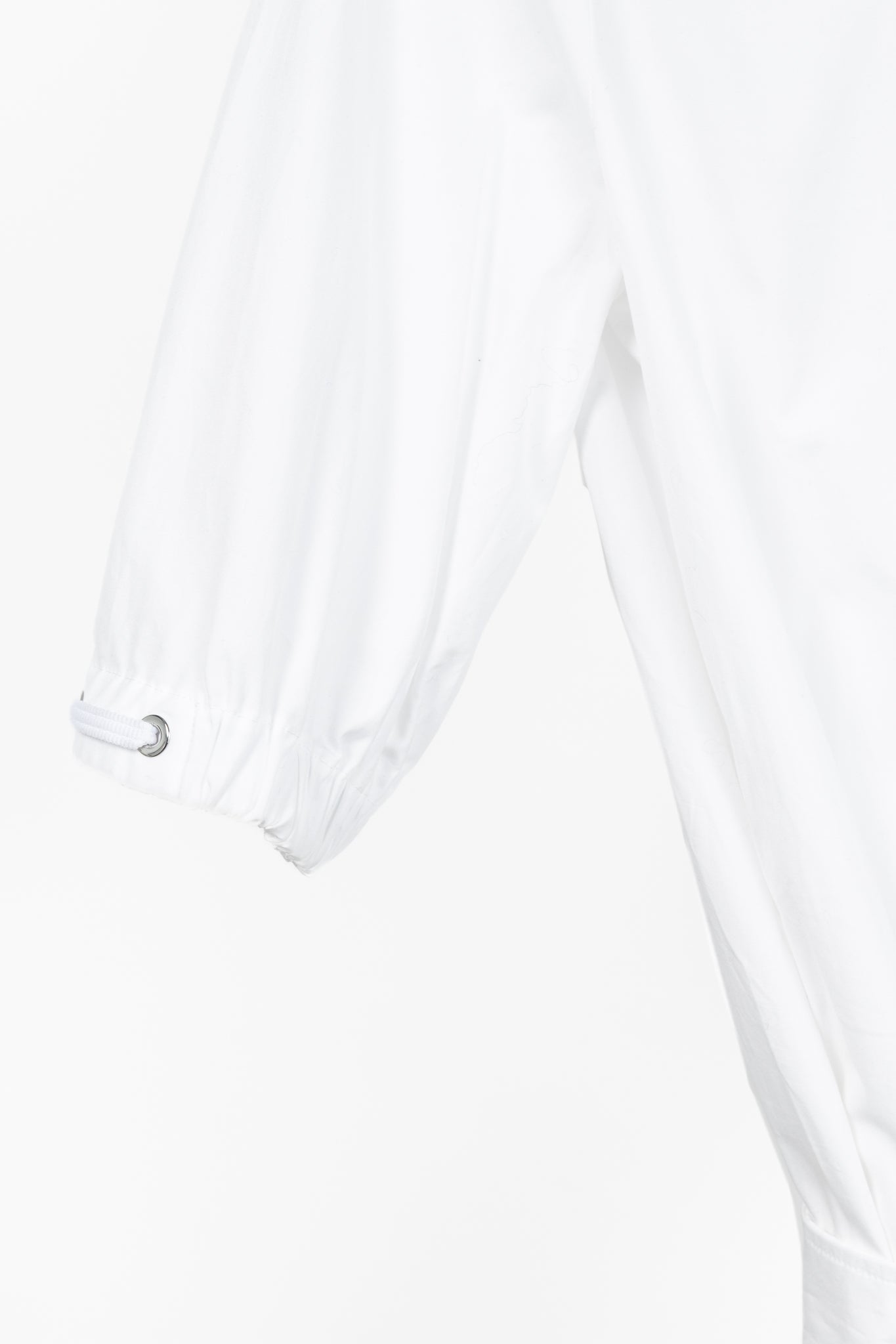 Max Mara SS25 White Cotton-Poplin Belted Midi Dress