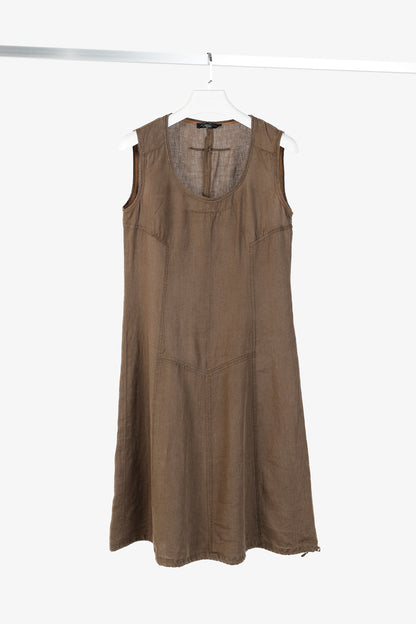 Weekend Max Mara Brown Linen Tank Dress