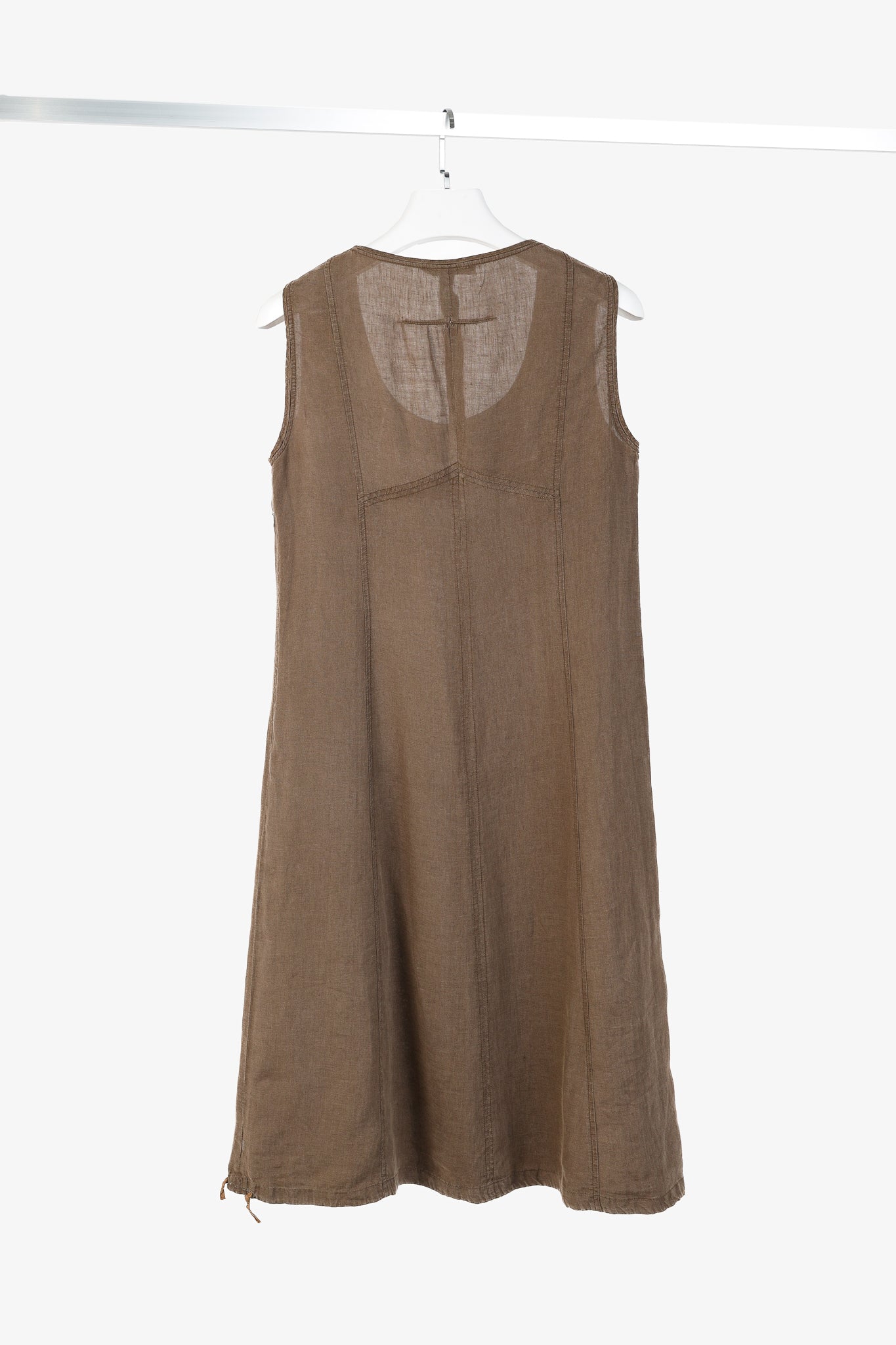 Weekend Max Mara Brown Linen Tank Dress