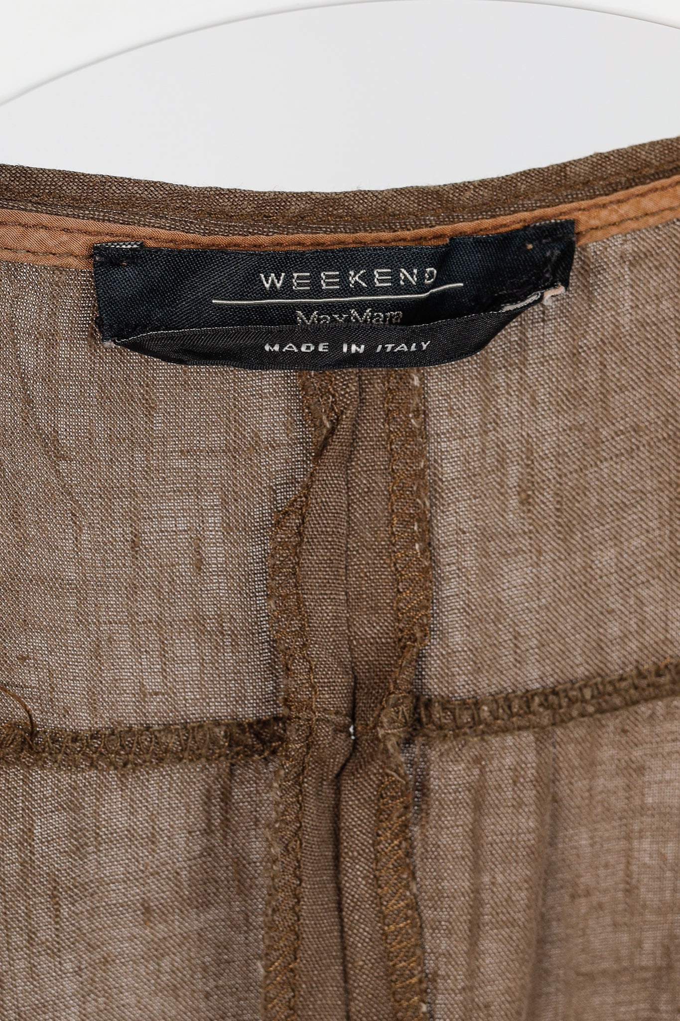 Weekend Max Mara Brown Linen Tank Dress