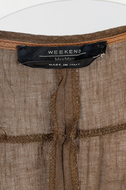 Weekend Max Mara Brown Linen Tank Dress