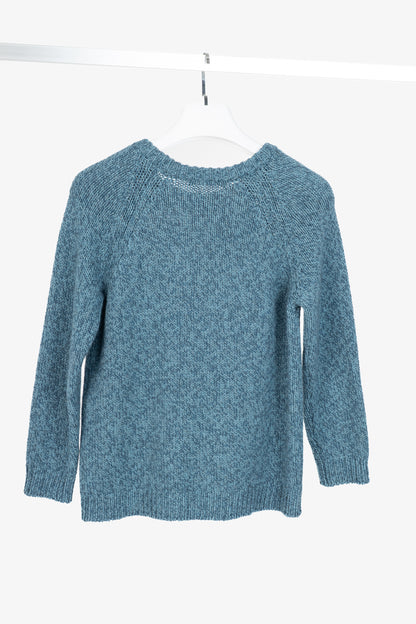 Weekend Max Mara Marled Blue Raglan-Sleeve Sweater