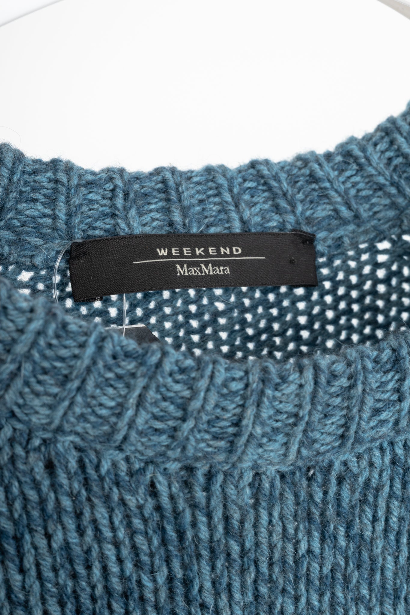 Weekend Max Mara Marled Blue Raglan-Sleeve Sweater