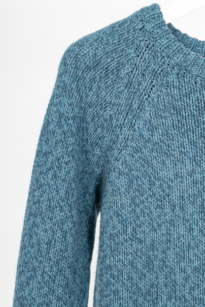 Weekend Max Mara Marled Blue Raglan-Sleeve Sweater