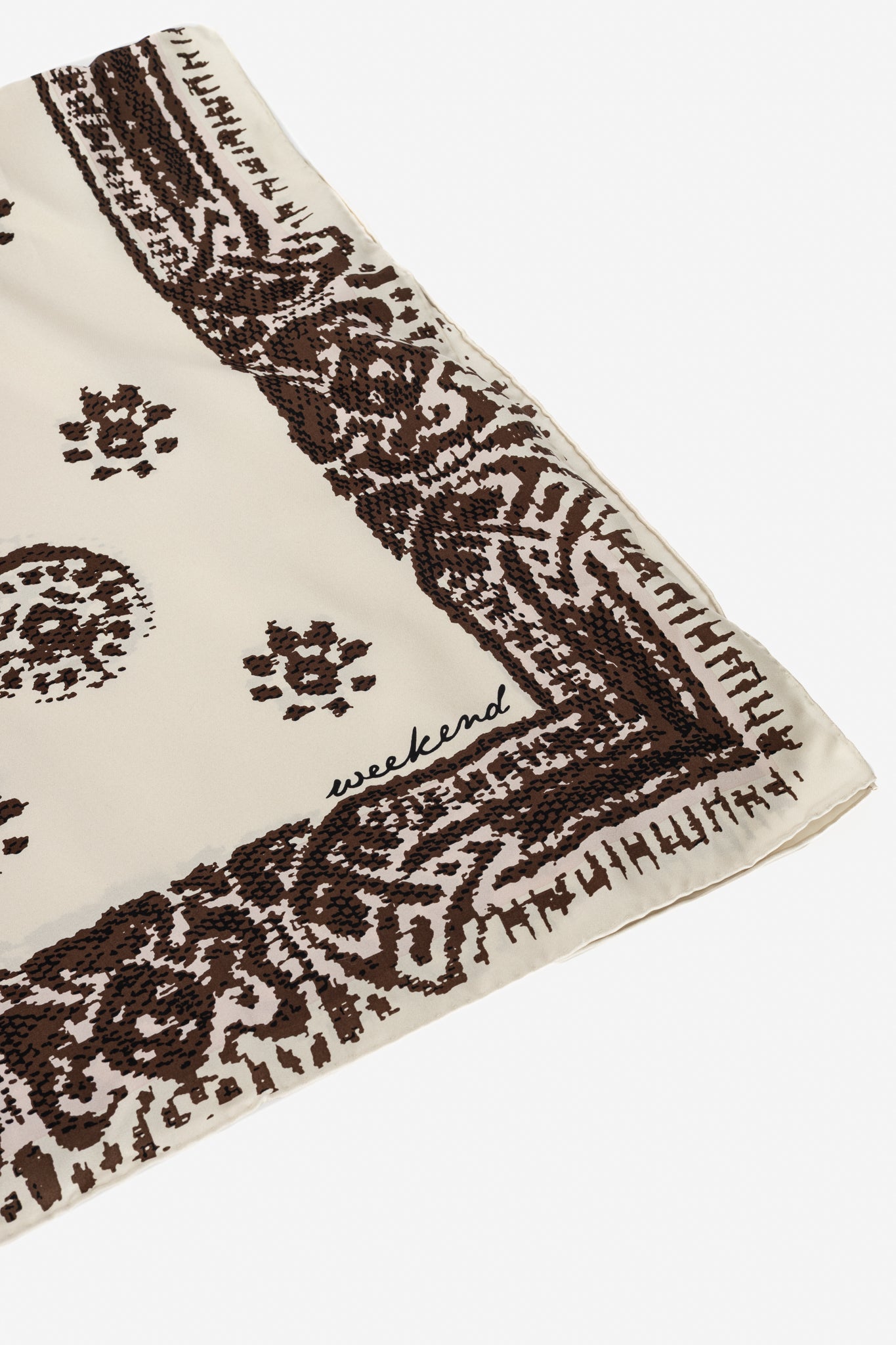 Weekend Max Mara Betulla Beige Printed Silk Shawl