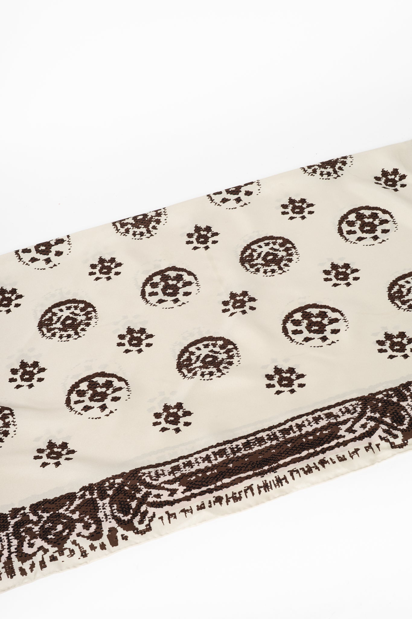 Weekend Max Mara Betulla Beige Printed Silk Shawl