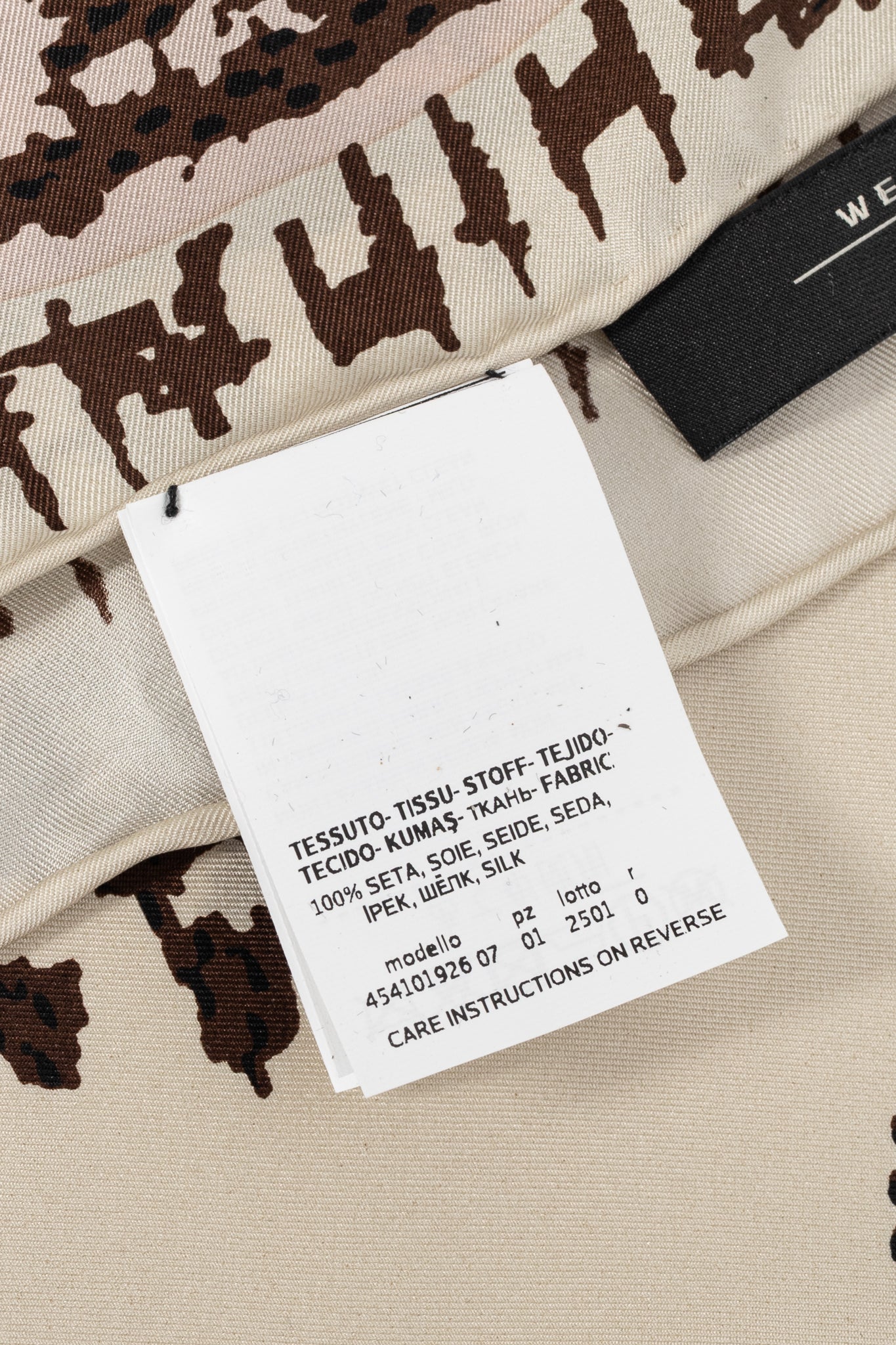 Weekend Max Mara Betulla Beige Printed Silk Shawl