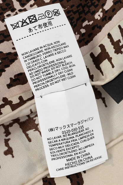 Weekend Max Mara Betulla Beige Printed Silk Shawl