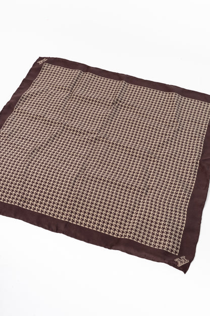 Max Mara Aversa Bordeaux Houndstooth-Print Silk Stole