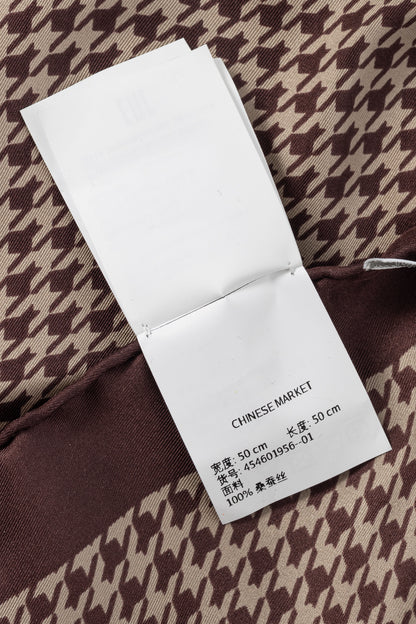 Max Mara Aversa Bordeaux Houndstooth-Print Silk Stole