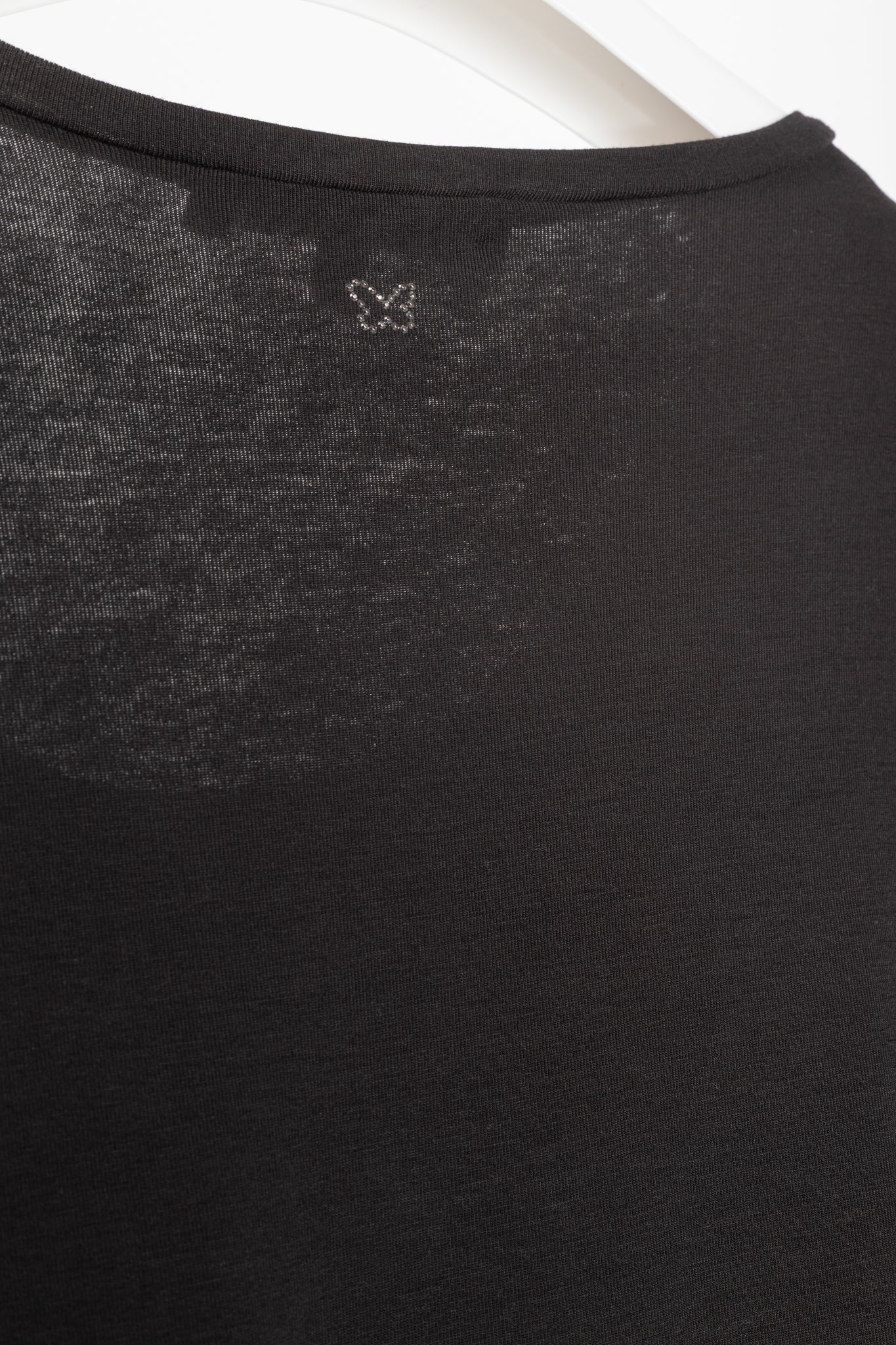 Weekend Max Mara Brown Jersey Silk-Ruffle T-Shirt