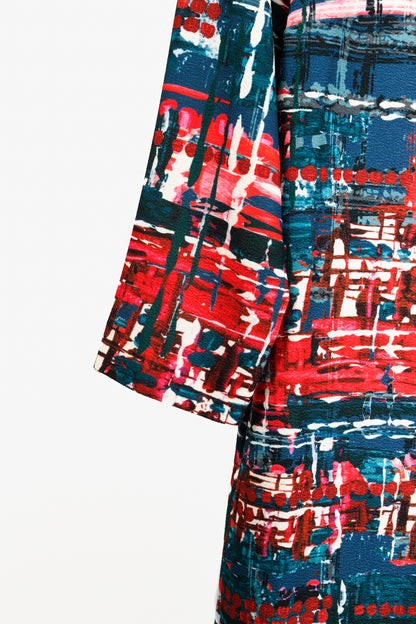 Weekend MaxMara Multicoloured 3/4 Sleeve Shift Dress