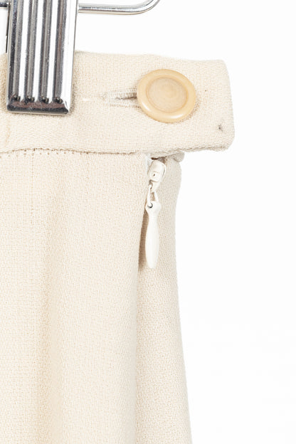 Max Mara Cream Wool-Crepe Straight-Leg Trousers