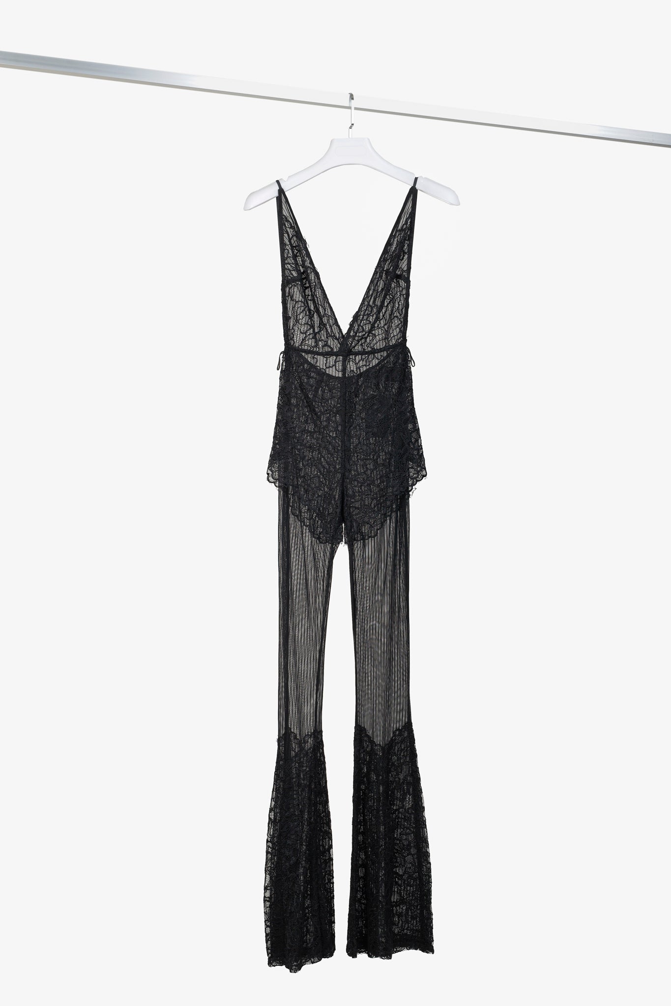 Michael Costello x REVOLVE Roland Black Lace Jumpsuit