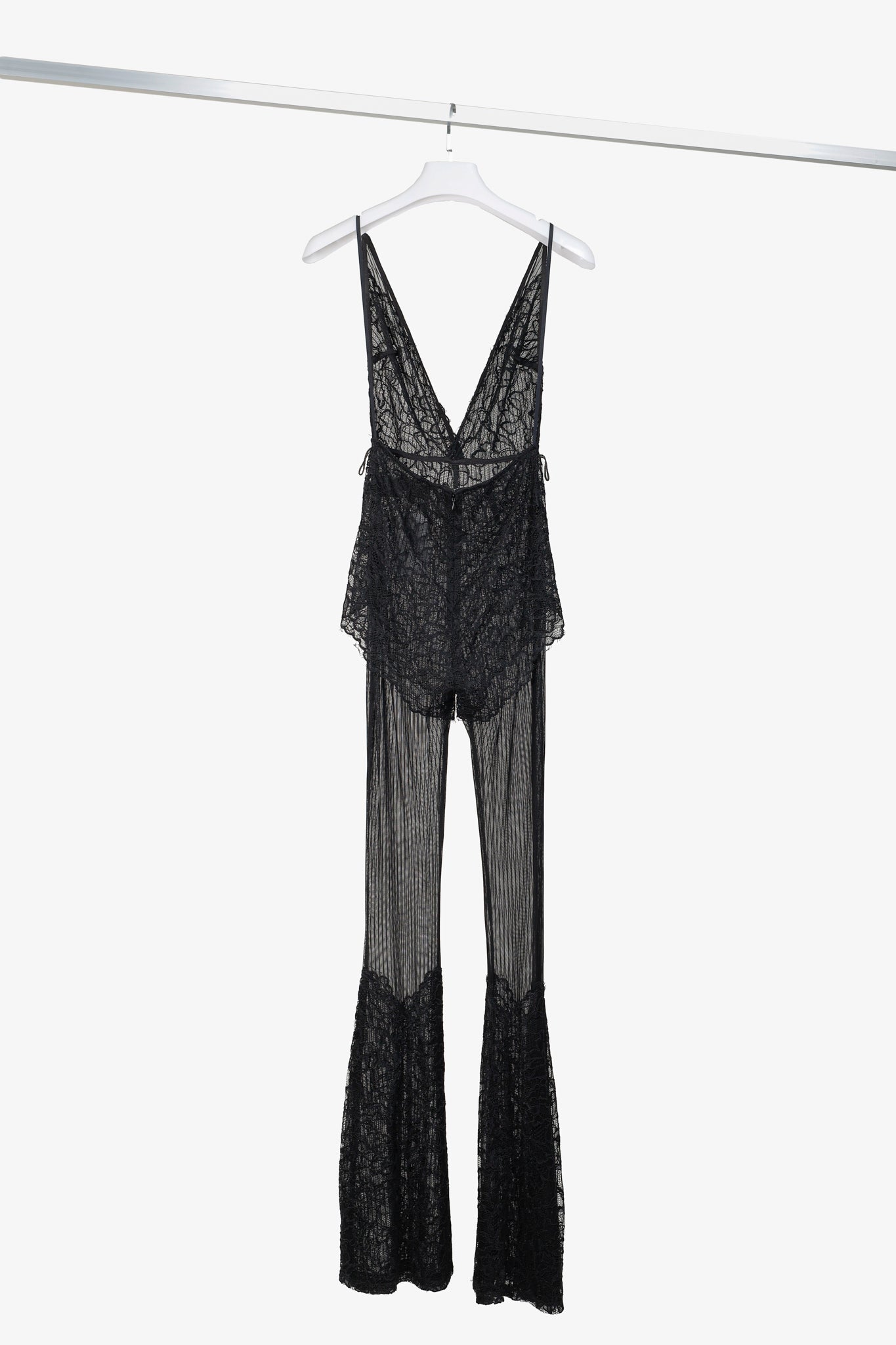 Michael Costello x REVOLVE Roland Black Lace Jumpsuit