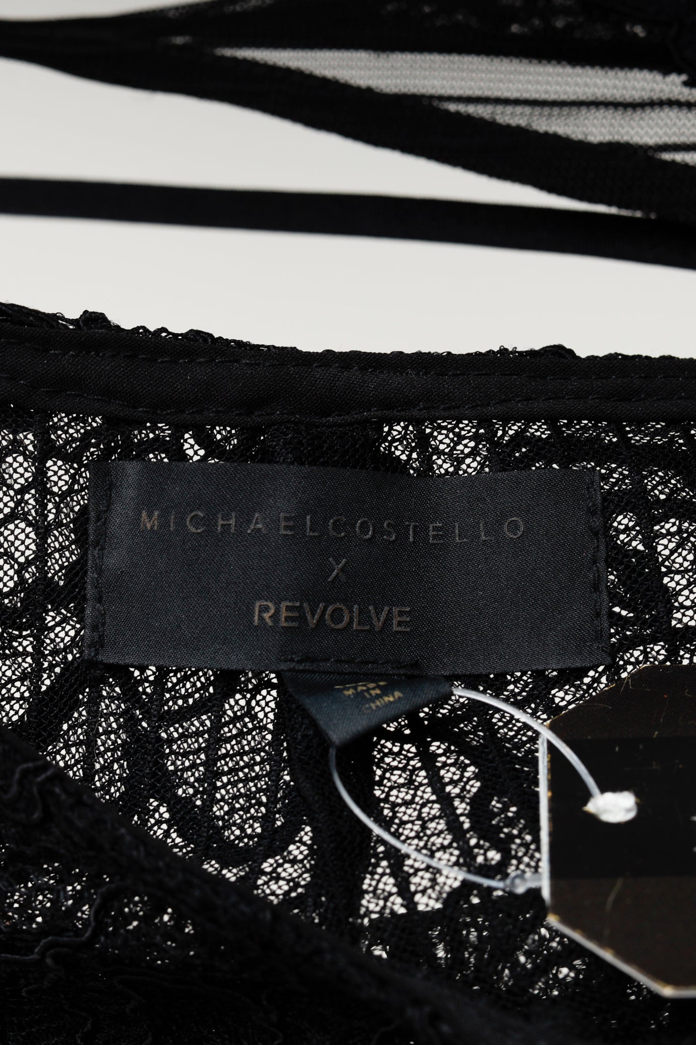 Michael Costello x REVOLVE Roland Black Lace Jumpsuit