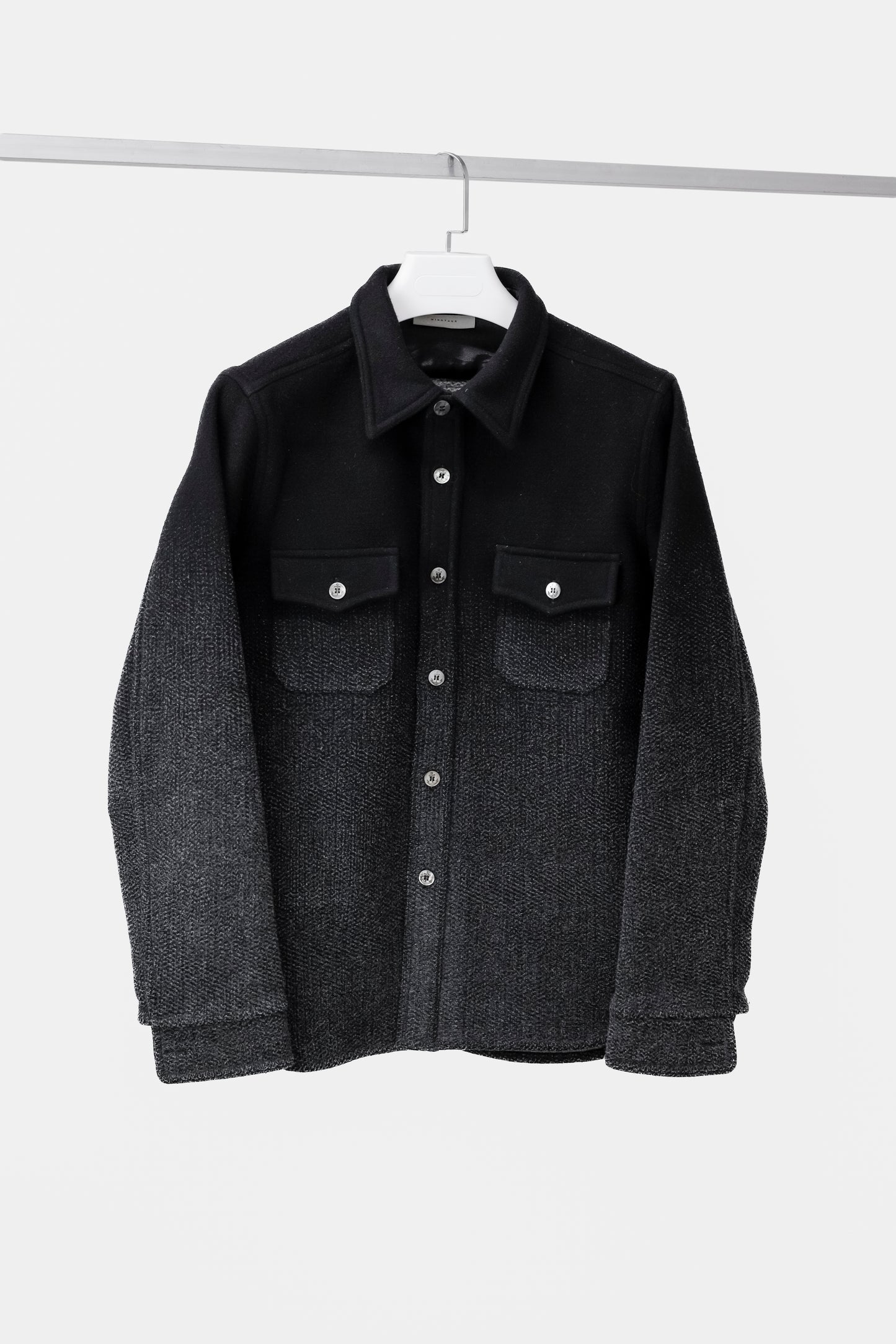 Minotaur Black Gradient Wool Shirt Jacket