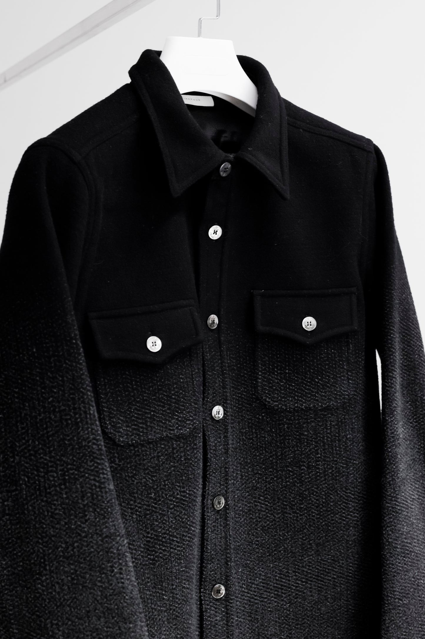 Minotaur Black Gradient Wool Shirt Jacket