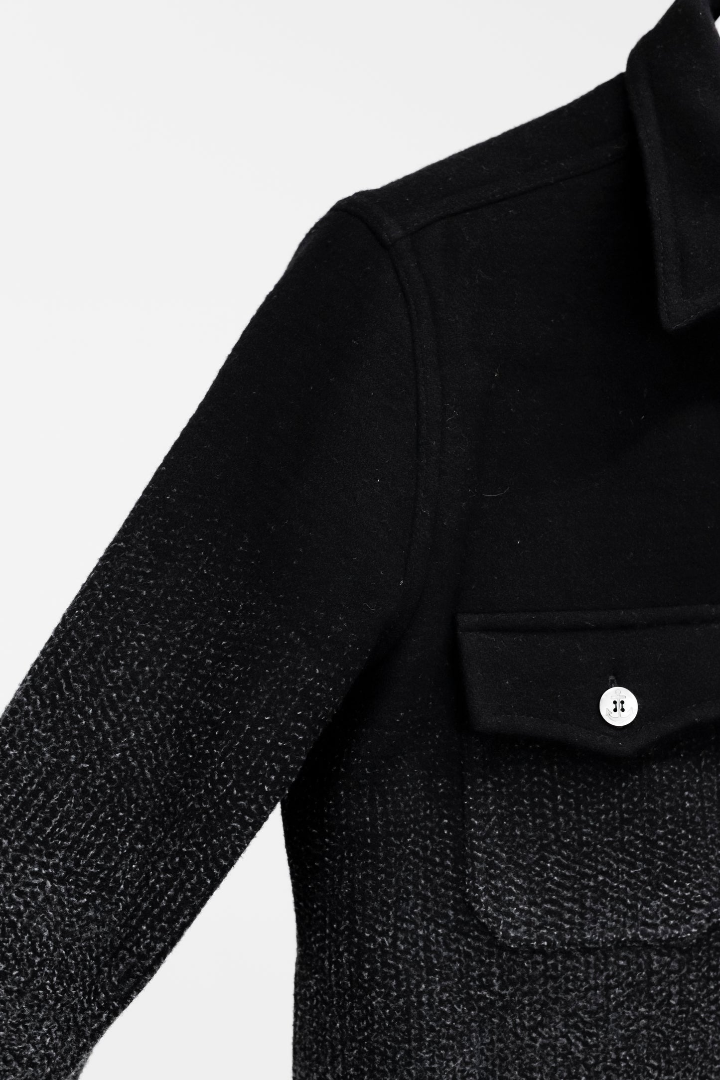 Minotaur Black Gradient Wool Shirt Jacket