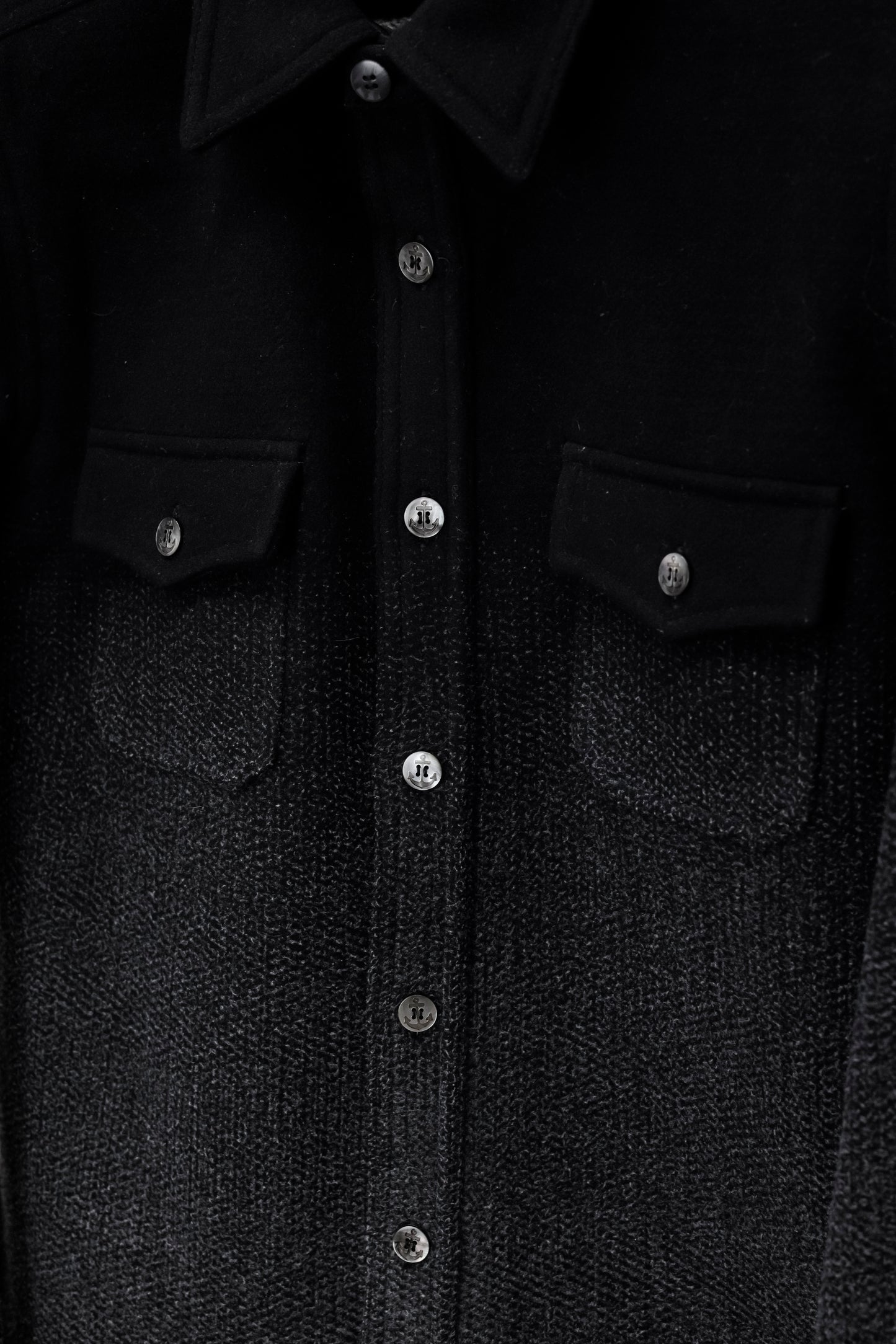 Minotaur Black Gradient Wool Shirt Jacket