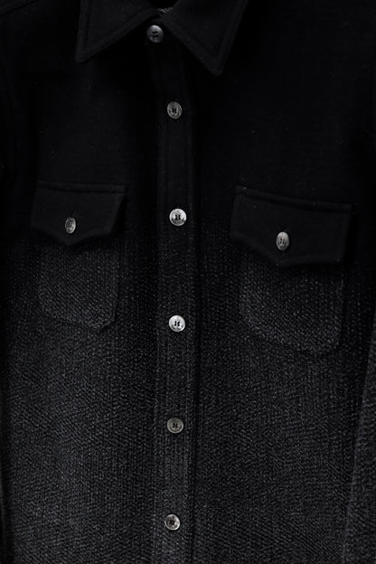 Minotaur Black Gradient Wool Shirt Jacket