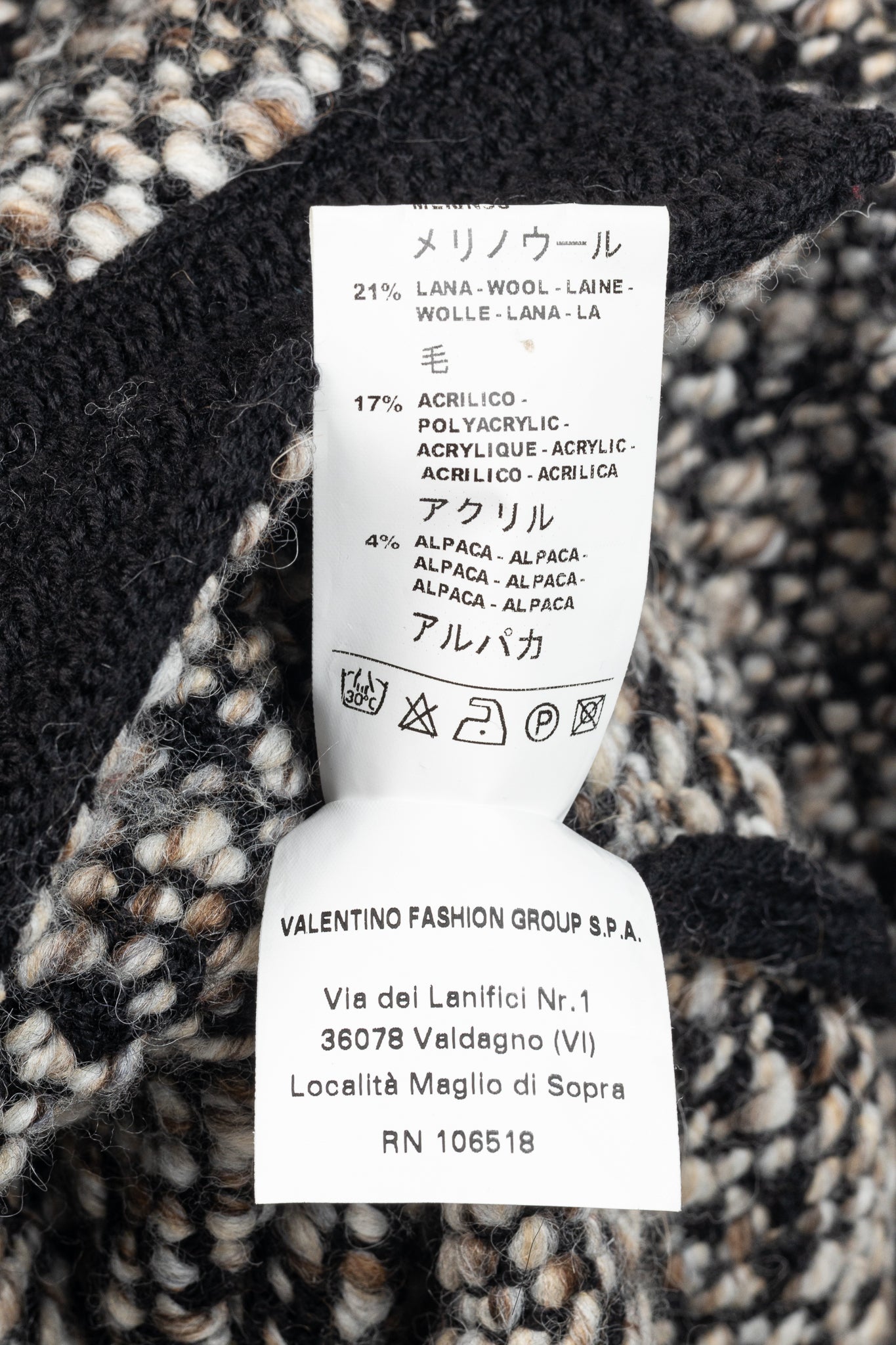 M Missoni Brown Marled-Wool Trimmed Snap-Front Cardigan