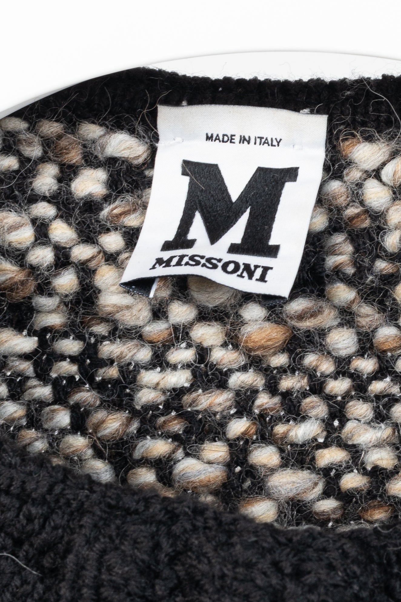 M Missoni Brown Marled-Wool Trimmed Snap-Front Cardigan