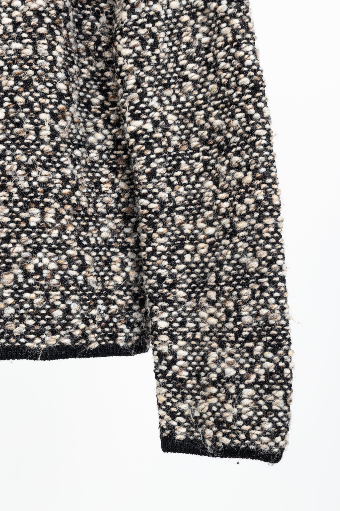 M Missoni Brown Marled-Wool Trimmed Snap-Front Cardigan