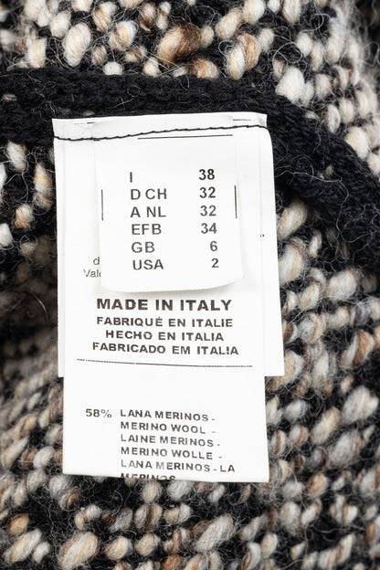 M Missoni Brown Marled-Wool Trimmed Snap-Front Cardigan