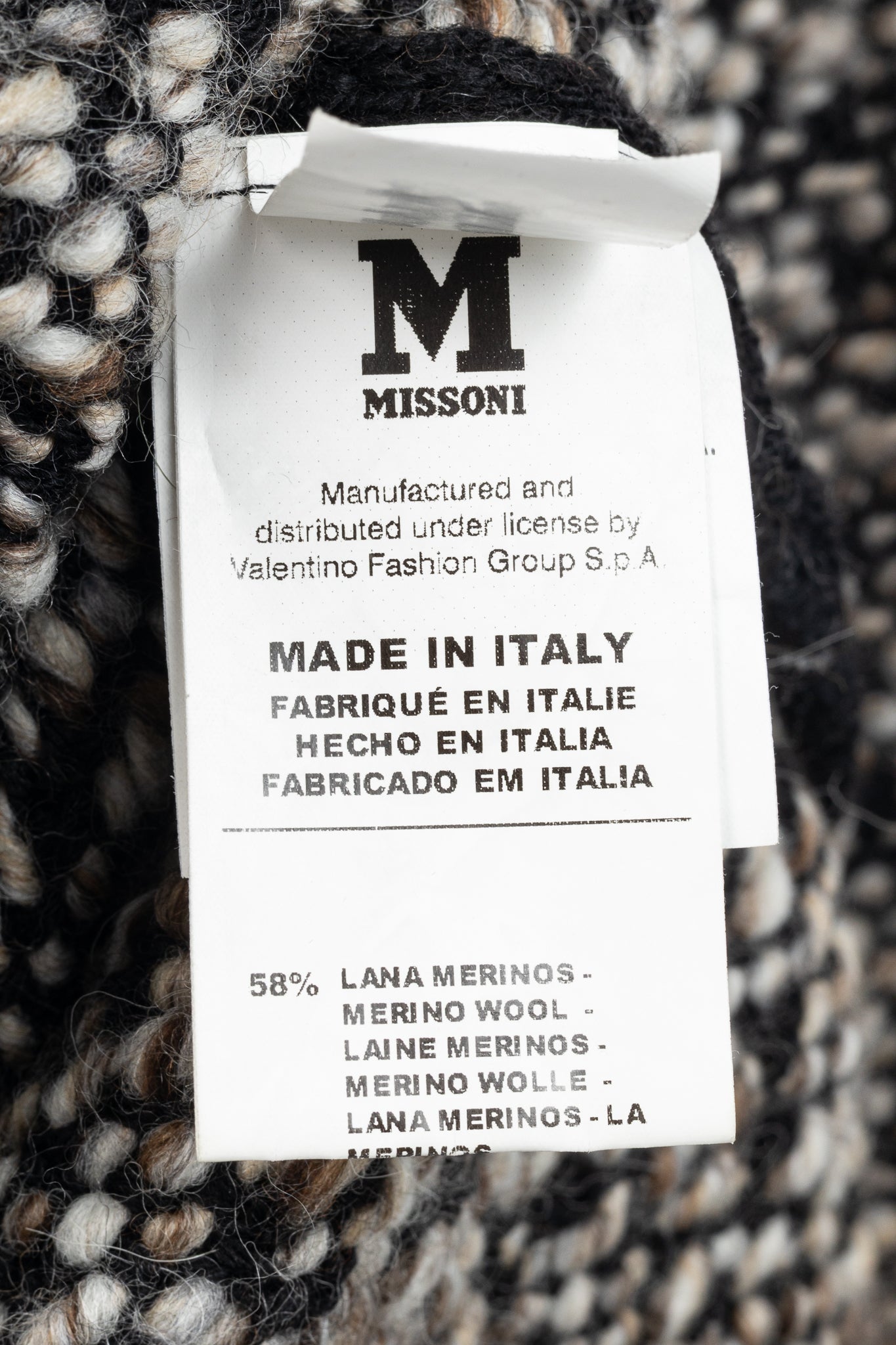 M Missoni Brown Marled-Wool Trimmed Snap-Front Cardigan