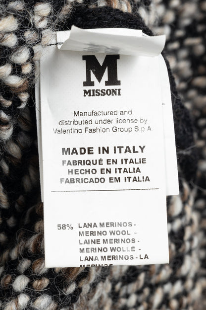 M Missoni Brown Marled-Wool Trimmed Snap-Front Cardigan