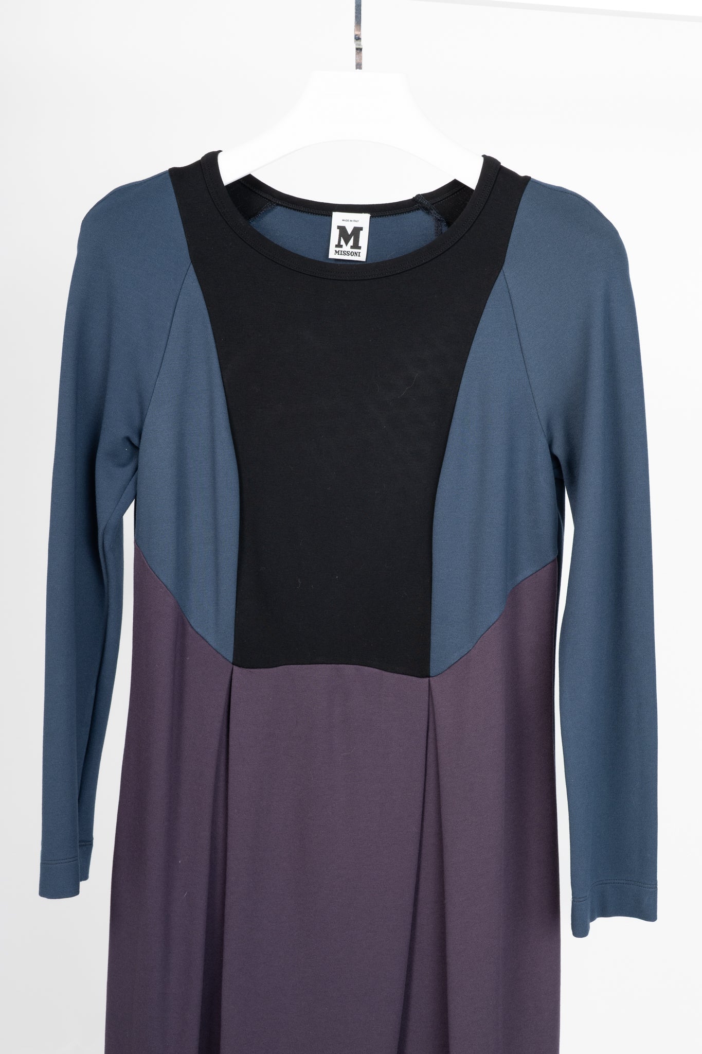 M Missoni Blue & Purple Colourblock Jersey Dress