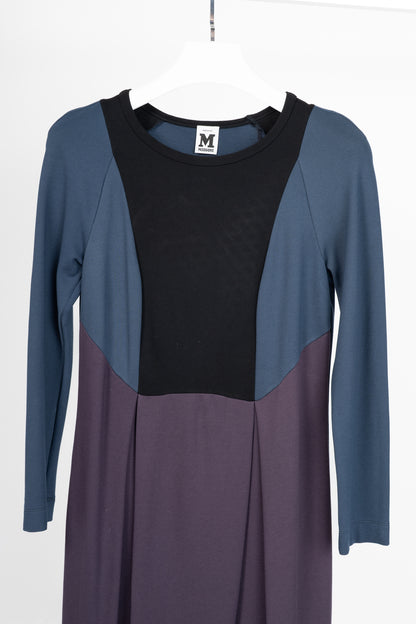M Missoni Blue & Purple Colourblock Jersey Dress