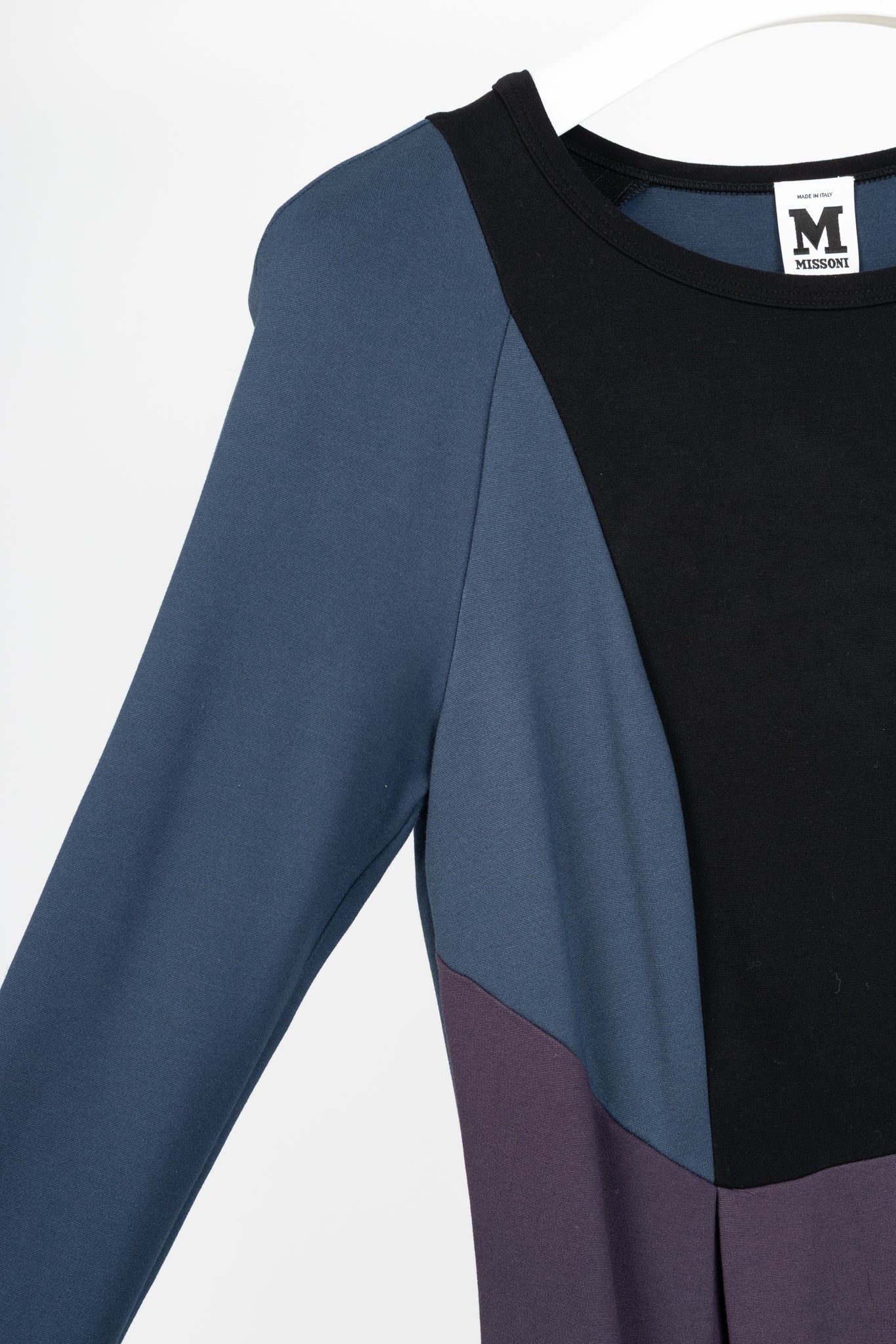 M Missoni Blue & Purple Colourblock Jersey Dress