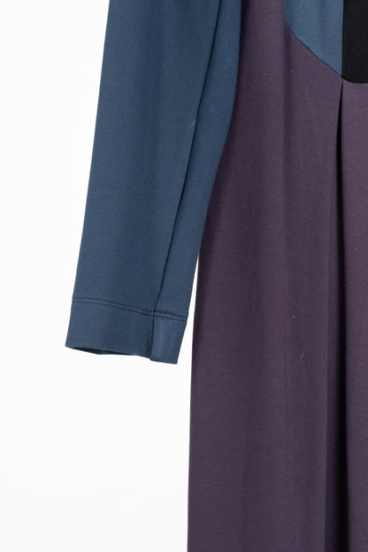 M Missoni Blue & Purple Colourblock Jersey Dress