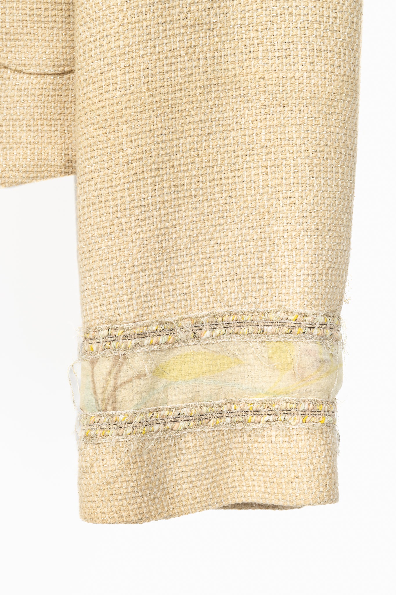 M by Missoni Metallic Beige Cotton-Tweed Trimmed Blazer