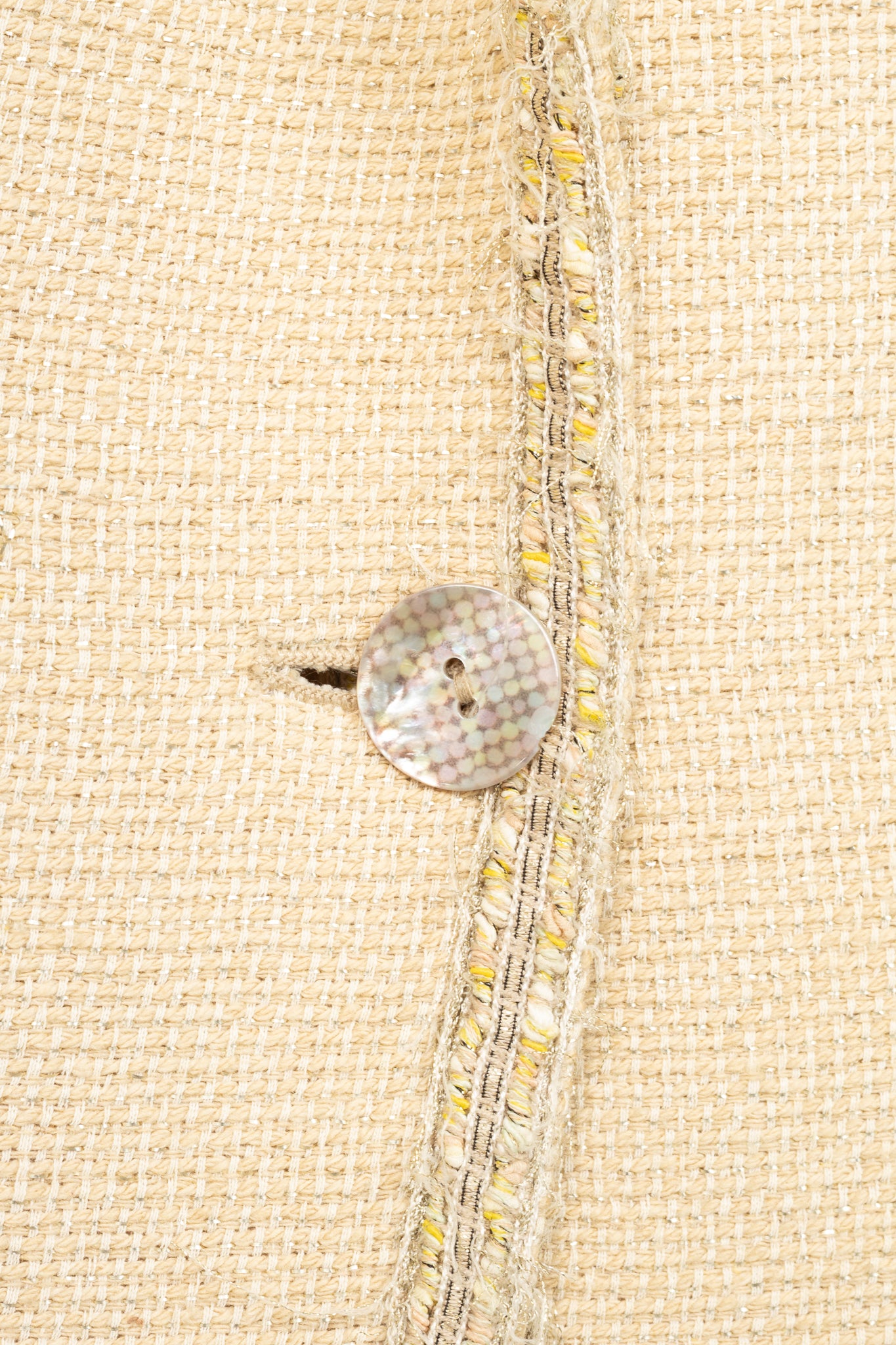 M by Missoni Metallic Beige Cotton-Tweed Trimmed Blazer