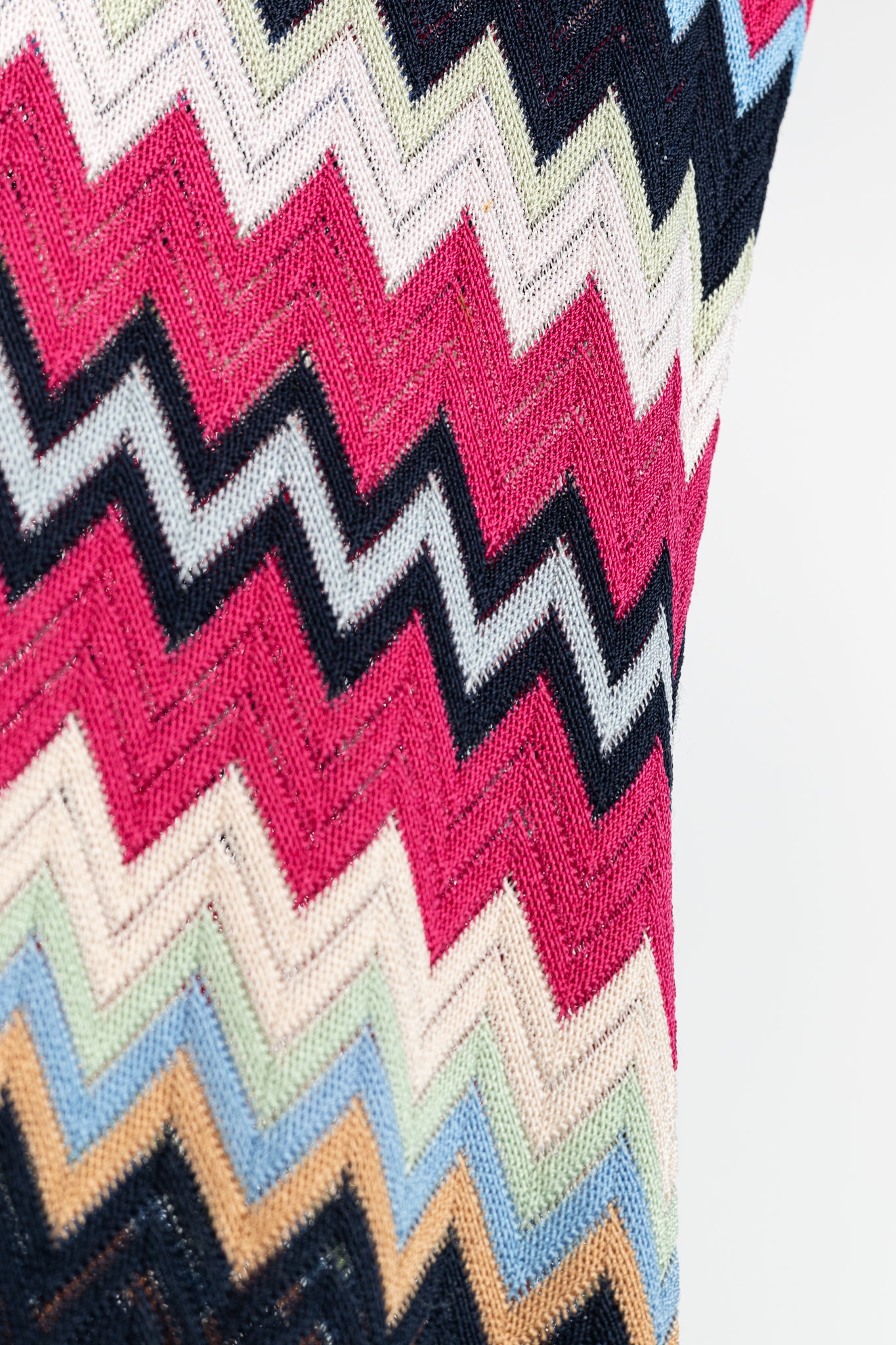 Missoni Pink & Navy Chevron Knit T-Shirt